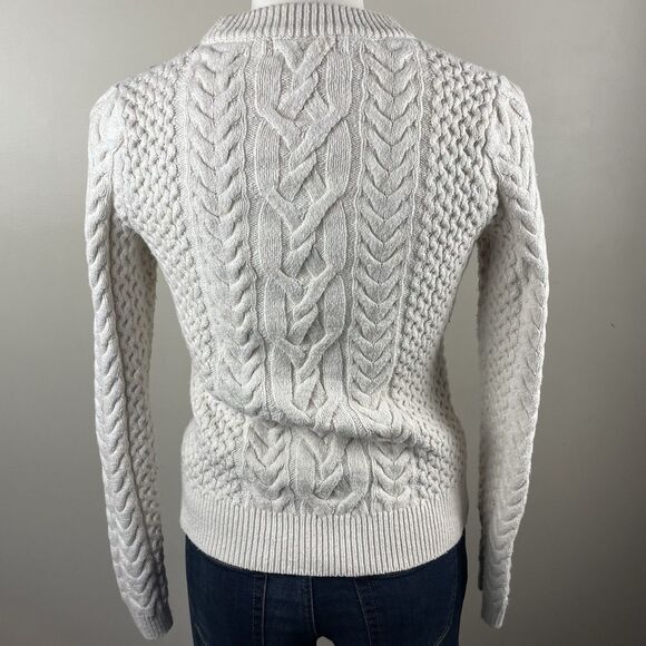 Nili Lotan Target Fisherman Sweater Size XXS Cream Cable Knit Preppy Classic L - Picture 5 of 9